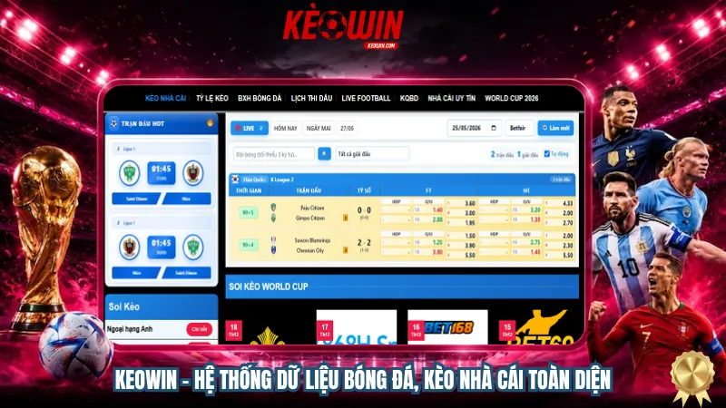 Keowin – Hệ thống dữ liệu bóng đá, kèo nhà cái toàn diện