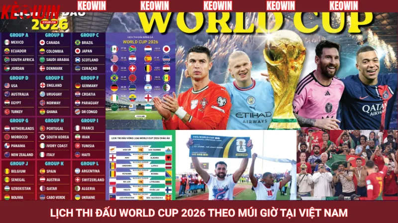 Lịch thi đấu World Cup 2026 theo múi giờ tại Việt Nam