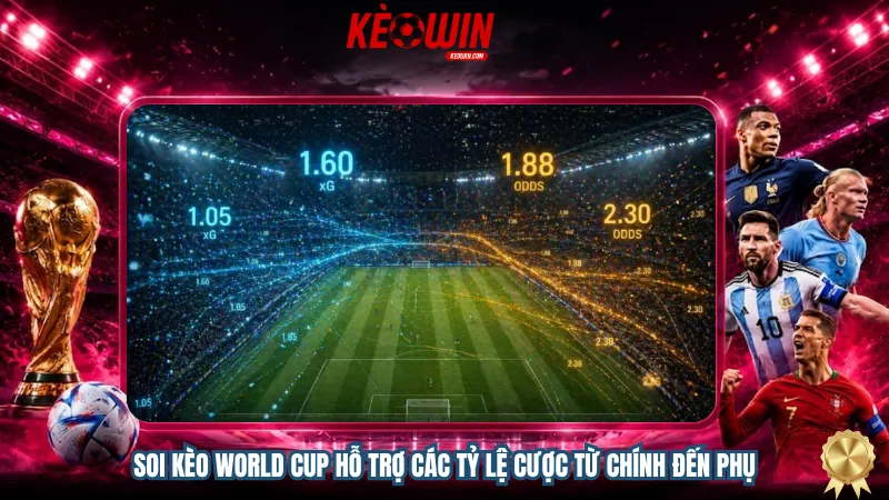 Soi kèo World Cup hỗ trợ các tỷ lệ cược từ chính đến phụ