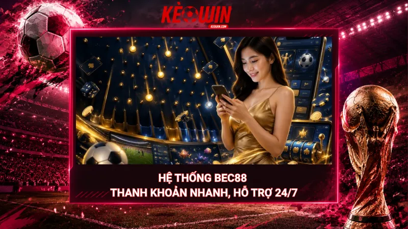 Hệ thống Bec88 - Thanh khoản nhanh, hỗ trợ 24/7