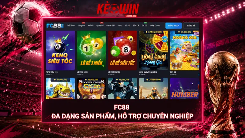 Fc88 – Đa dạng sản phẩm, hỗ trợ chuyên nghiệp