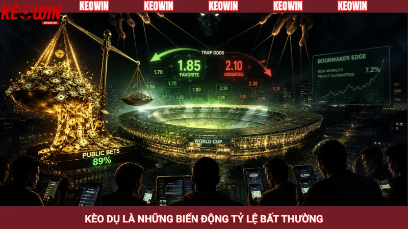 Kèo dụ là những biến động tỷ lệ bất thường