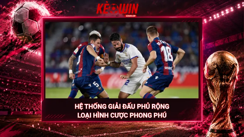 Hệ thống giải đấu phủ rộng, loại hình cược phong phú
